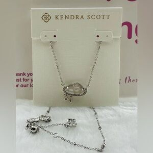Kendra Scott Celeste Silver Gold Short Pendant Necklace